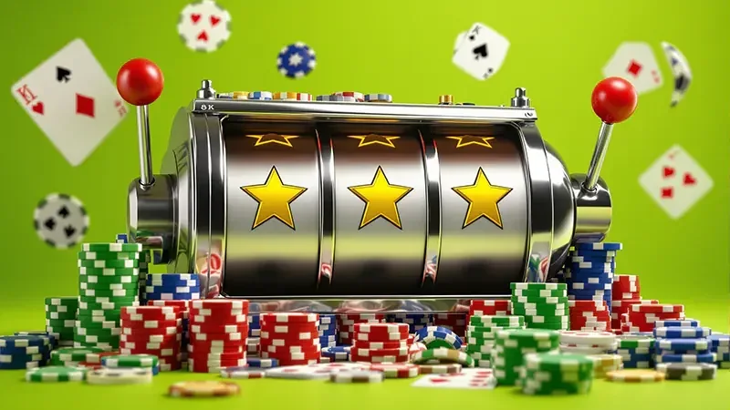 Layar slot bertema visual dengan susunan reel